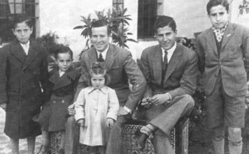 Pepe Luis y sus hermanos: Antonio, Juan, Carmencita, Rafael y Manolo. Solo falta Consuelo.